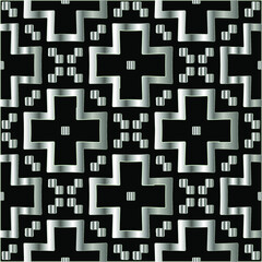 Obraz premium metal pattern on a black background. pattern for fabric, wallpaper, packaging. Decorative print.