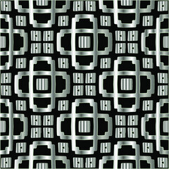 metal pattern on a black background. pattern for fabric, wallpaper, packaging. Decorative print.