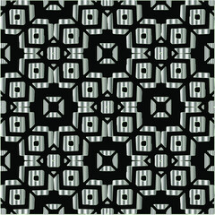 metal pattern on a black background. pattern for fabric, wallpaper, packaging. Decorative print.