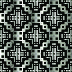 metal pattern on a black background. pattern for fabric, wallpaper, packaging. Decorative print.