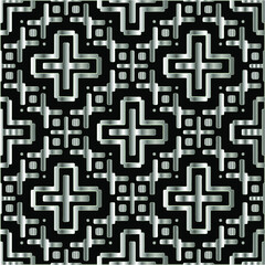 Obraz premium metal pattern on a black background. pattern for fabric, wallpaper, packaging. Decorative print.