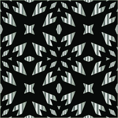 
metal pattern on a black background.  pattern for fabric, wallpaper, packaging. Decorative print.