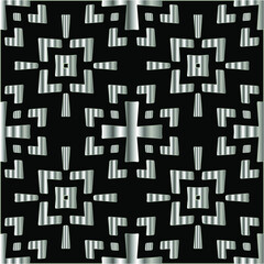 
metal pattern on a black background.  pattern for fabric, wallpaper, packaging. Decorative print.