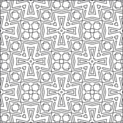 Vector pattern with symmetrical elements . Repeating geometric tiles from striped elements.Monochrome stylish texture.Black and 
white patterns for wallpapers and backgrounds.
