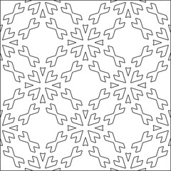 Vector pattern with symmetrical elements . Repeating geometric tiles from striped elements.Monochrome stylish texture.Black and 
white patterns for wallpapers and backgrounds.

