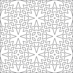 Vector pattern with symmetrical elements . Repeating geometric tiles from striped elements.Monochrome stylish texture.Black and 
white patterns for wallpapers and backgrounds.
