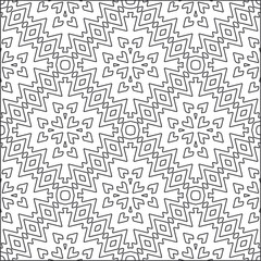 Vector pattern with symmetrical elements . Repeating geometric tiles from striped elements.Monochrome stylish texture.Black and 
white patterns for wallpapers and backgrounds.
