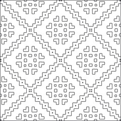 Vector pattern with symmetrical elements . Repeating geometric tiles from striped elements.Monochrome stylish texture.Black and 
white patterns for wallpapers and backgrounds.
