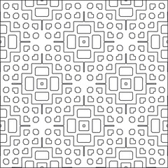 Obraz na płótnie Canvas Vector pattern with symmetrical elements . Repeating geometric tiles from striped elements.Monochrome stylish texture.Black and white patterns for wallpapers and backgrounds. 