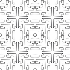 Vector pattern with symmetrical elements . Repeating geometric tiles from striped elements.