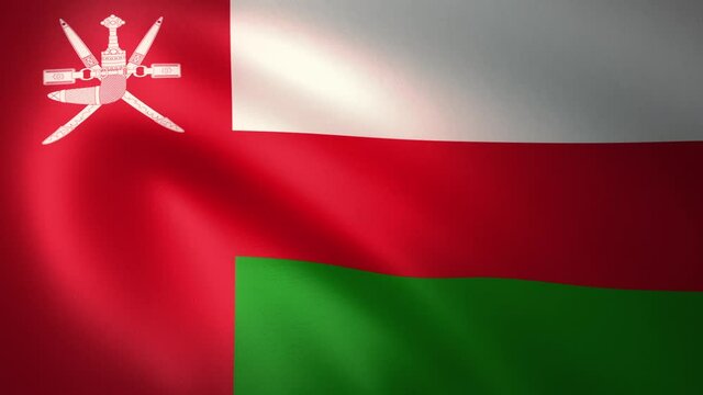 Flag of Oman Waving in the Wind (LOOP)