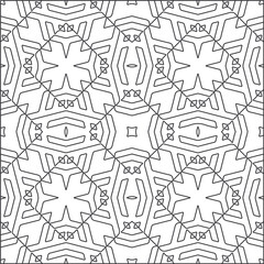 
Vector pattern with symmetrical elements . Repeating geometric tiles from striped elements.