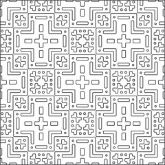 
Vector pattern with symmetrical elements . Repeating geometric tiles from striped elements.