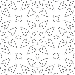 
Vector pattern with symmetrical elements . Repeating geometric tiles from striped elements.