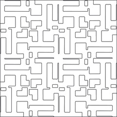 
Vector pattern with symmetrical elements . Repeating geometric tiles from striped elements.