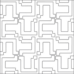 
Vector pattern with symmetrical elements . Repeating geometric tiles from striped elements.