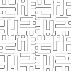 
Vector pattern with symmetrical elements . Repeating geometric tiles from striped elements.