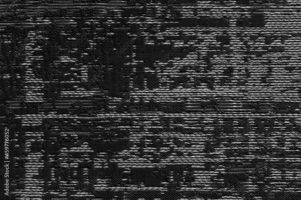 Poster black fabric texture background. detail of canvas textile material.
