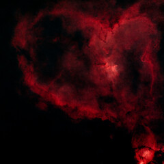The amazing beautiful Heart Nebula in the constellation Cassiopei, all stars removed