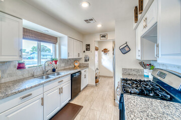 Interior white kitchen