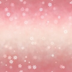 Seamless pink gradient background with white flowers