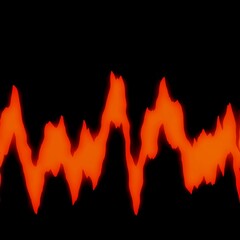 Seamless abstract orange and black halloween border design element