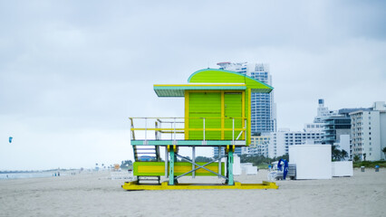 Green Lifeguard Station Side