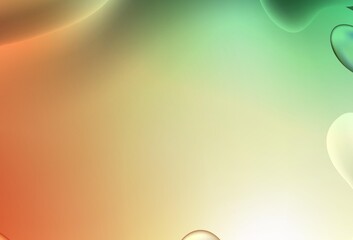 Light Green, Red vector background with abstract circles.