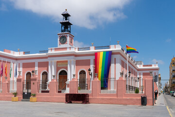 Naklejka premium Town Hall of Puerto Real, Cadiz. Andalusia, Spain. Europe. June 27, 2021 