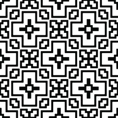 Obraz premium Seamless vector pattern in geometric ornamental style. Black pattern.