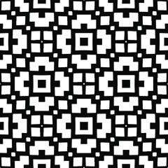 Seamless vector pattern in geometric ornamental style. Black pattern.