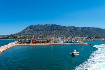 Fototapeta premium boats in the Port of Denia. Alicante. Valencian Community. Spain. Europe. July 1, 2021 