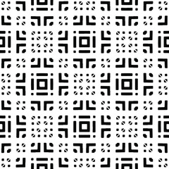 Seamless vector pattern in geometric ornamental style. Black pattern.