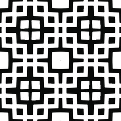 Seamless vector pattern in geometric ornamental style. Black  pattern.