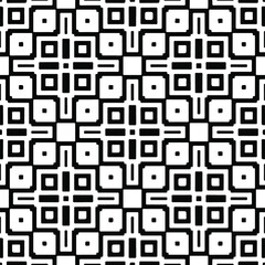 Seamless vector pattern in geometric ornamental style. Black  pattern.