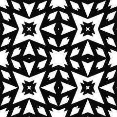 Seamless vector pattern in geometric ornamental style. Black  pattern.