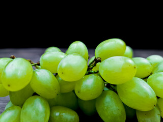 The Natural fresh green grapes close-up. Bunch of grapes.