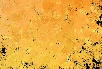 Light Yellow vector texture with abstract forms.