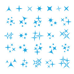 Obraz premium Black sparkles, glowing light effect stars and bursts vector set. Bright firework, decoration twinkle, shiny flash vecor illustration