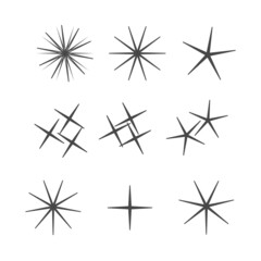 Vector sparkles icon set. Star element
