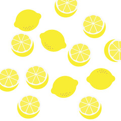Seamless lemon pattern design vector illustration