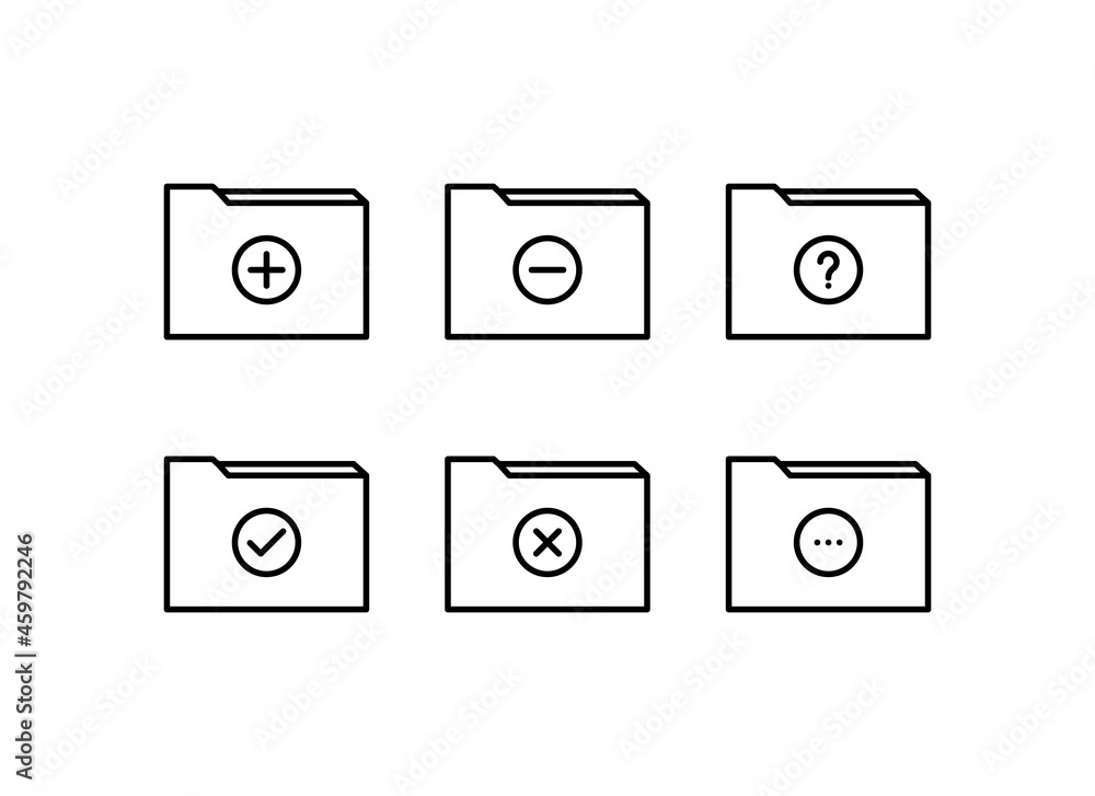 Poster folder flat line icons. document file vector illustrations - business paper organizing, computer dir