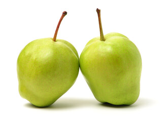 pears on a white background