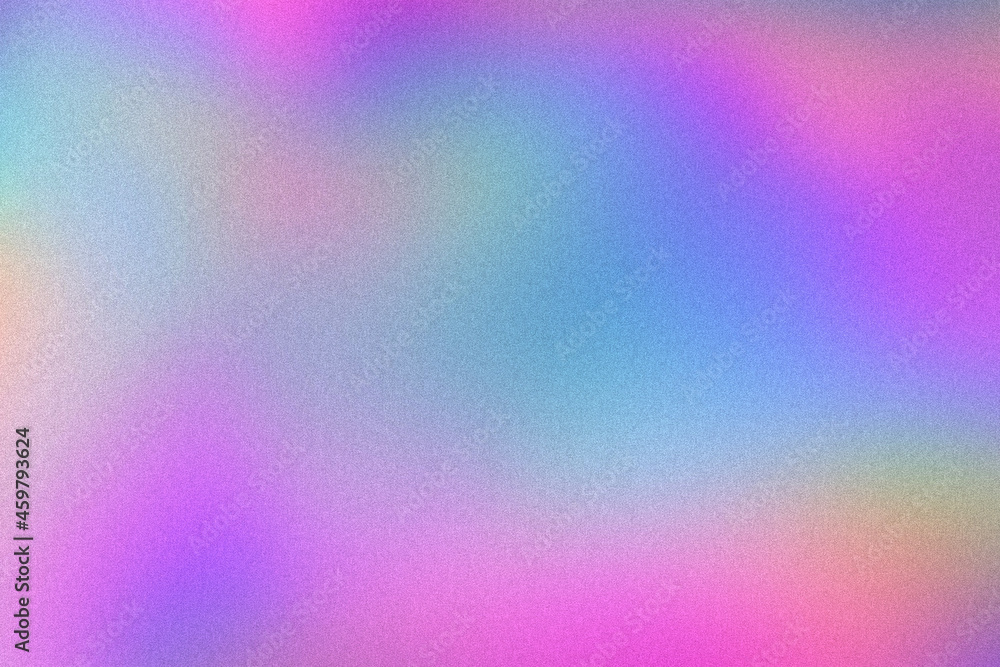 Aufkleber Abstract pastel holographic blurred grainy gradient background texture. Colorful digital grain soft noise effect pattern. Lo-fi multicolor vintage retro design.