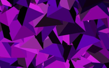 Fototapeta premium Dark Pink vector pattern with polygonal style.