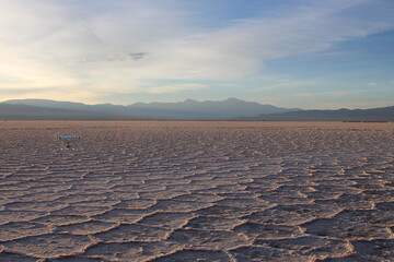 sunrise in the northwestern Argentinian salt flat