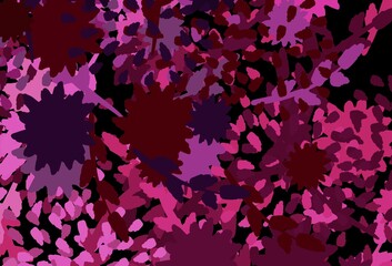 Plakat Dark Pink vector background with abstract shapes.