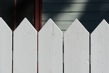Fototapeta premium white picket fence