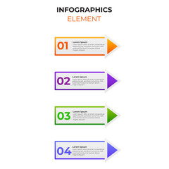 four steps gradient infographic element with business icon. infographic template