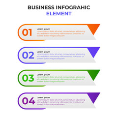 Obraz premium four steps gradient infographic element with business icon. infographic template